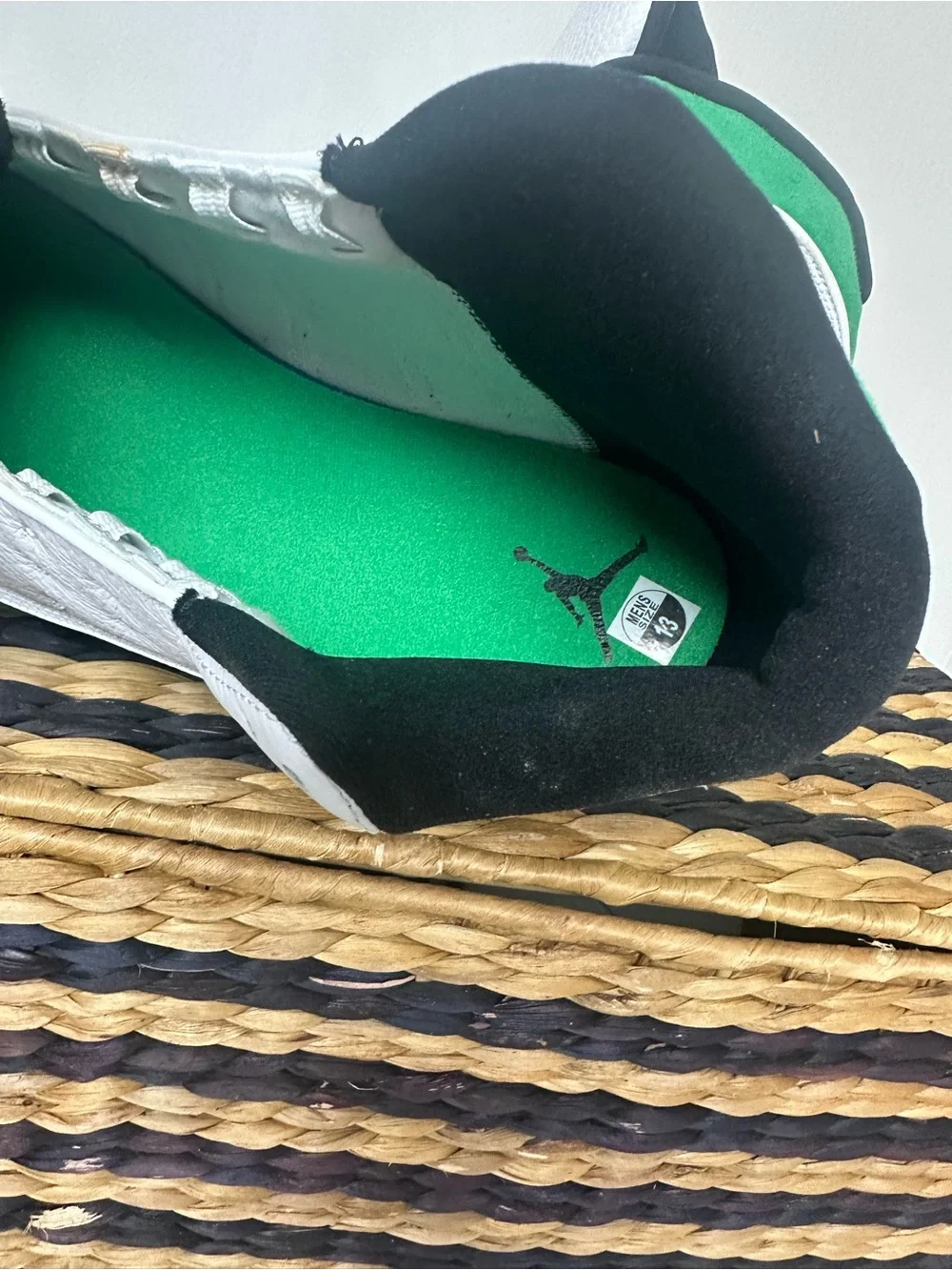 Air Jordan 13 Retro “Lucky Green” White, Black & Green High-Top Sneakers
